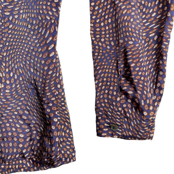 Vintage Isabel Marant Blouse Women‎ Sz 1 US 4 Long Sleeve Abstract Print Button - Picture 4 of 16